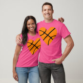Basketbal Liefde Hart Gift T-shirt (Unisex)