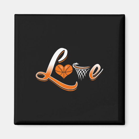 Basketbal Liefde Shirt Magneet (Voorkant)