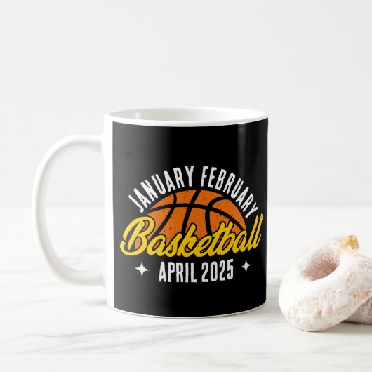 Basketbal Liefhebber Cool Speler Modern Gepersonal Koffiemok (Met donut)