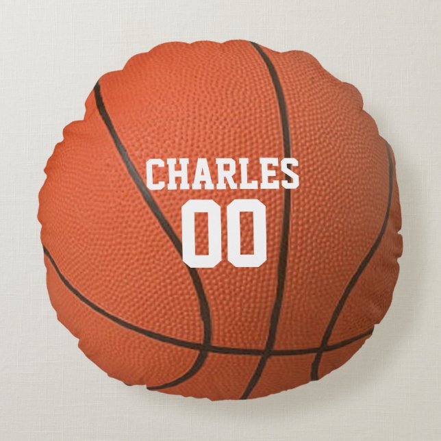 Basketbal liefhebber gepersonaliseerd kussen (Voorkant)