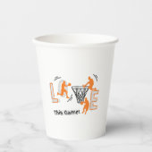 Basketbal liefhebber papieren bekers (Voorkant)