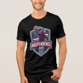 Basketbal liefhebber Patriotisch Tri-Blend Shirt (Voorkant)
