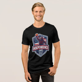 Basketbal liefhebber Patriotisch Tri-Blend Shirt