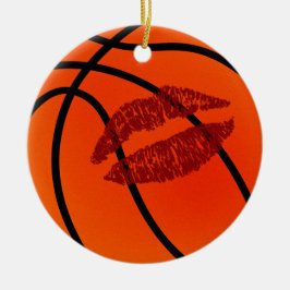basketbal lieveling met meerdere berichten ornamen keramisch ornament