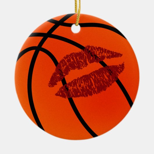 basketbal lieveling met meerdere berichten ornamen keramisch ornament (Voorkant)