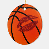 basketbal lieveling met meerdere berichten ornamen keramisch ornament (Links)