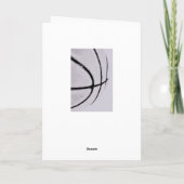 Basketbal lijnen - textuur en stedelijke trendy bedankkaart (Achterkant)