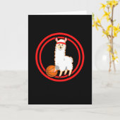 Basketbal Llama Kaart (Gele Bloem)