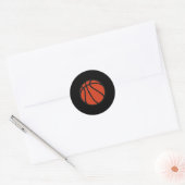 Basketbal Logo 1 Ronde Sticker (Envelop)