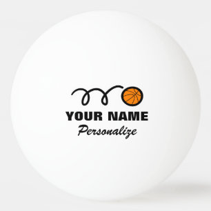 Basketbal logo pingpongbal voor tafeltennis