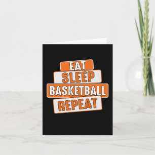 Basketbal Lover Eet Slaap Basketbal Herhaal Kaart