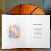 Basketbal Lover Waterverf Splash Verjaardag Kaart