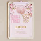 Basketbal luxe meisje verjaardag roze goud kaart