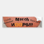 Basketbal Maart HOOPS Bumpersticker (Voorkant)