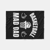 Basketbal Mad Dad Fleece Deken (Voorkant (Horizontaal))