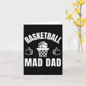 Basketbal Mad Dad Kaart (Gele Bloem)