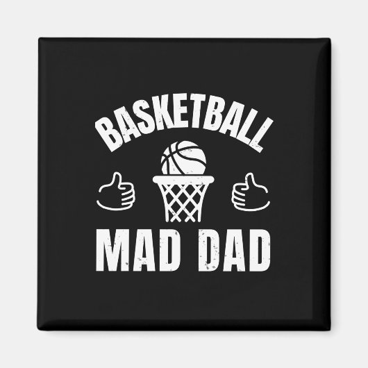 Basketbal Mad Dad Magneet (Voorkant)