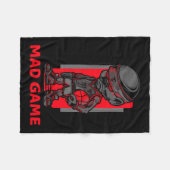 Basketbal Mad spel rood en grijs Fleece Deken (Voorkant (Horizontaal))