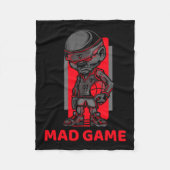 Basketbal Mad spel rood en grijs Fleece Deken (Voorkant)