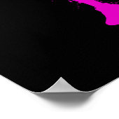 Basketbal Magenta Speler - Abstracte Aquarel Poster (Hoek)