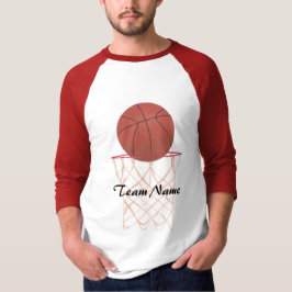 Basketbal maken van de basket, Team Naam shirten T-shirt