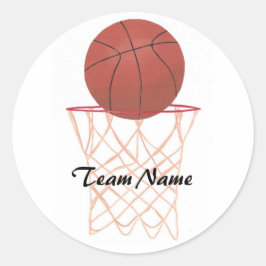 Basketbal maken van de mand, Team Naam stickers