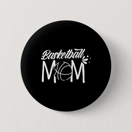 Basketbal Mam Coach Team Speler Match Moeder Mama Ronde Button 5,7 Cm (Voorkant)