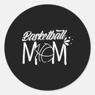 Basketbal Mam Coach Team Speler Match Moeder Mama Ronde Sticker