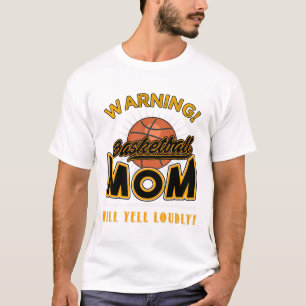 Basketbal mam grappig zal schreeuwen luid softbal  t-shirt