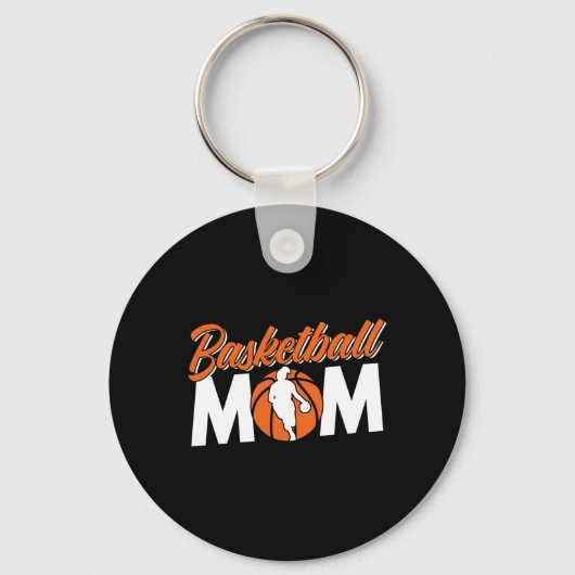 Basketbal Mam Team Coach Speler Match Moeder Mama Sleutelhanger (Voorkant)