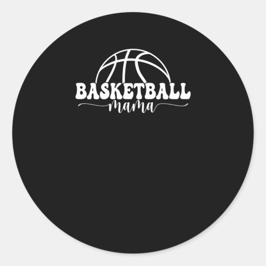 Basketbal Mama Basketbal Mama (2) Ronde Sticker (Voorkant)