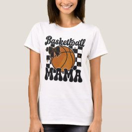 Basketbal Mama Glitter Shirt Ontwerp met Bow