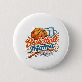 Basketbal Mama Knopspeld Ronde Button 5,7 Cm