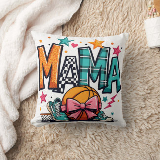 Basketbal Mama Luipaardprint Sportieve Moederdag Kussen