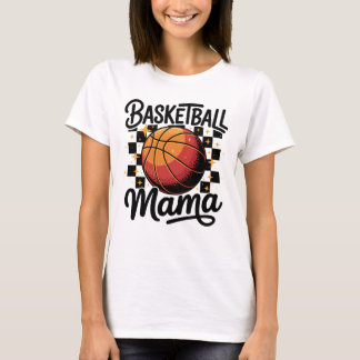 Basketbal Mama Retro Moeder T-shirt
