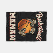 Basketbal Mamaw Bandana Leopard hart fans moeder Fleece Deken (Voorkant (Horizontaal))