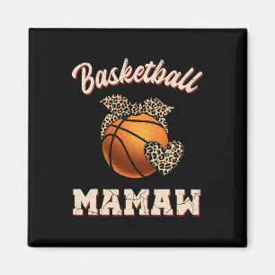 Basketbal Mamaw Bandana Leopard hart fans moeder Magneet