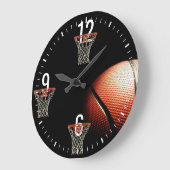 basketbal, manden en manden grote klok (Hoek)