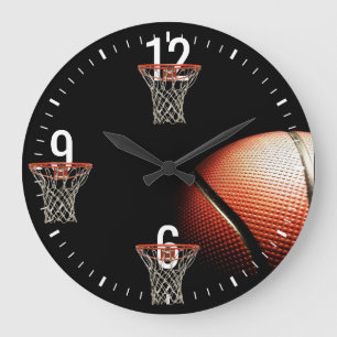 basketbal, manden en manden grote klok