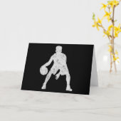 Basketbal Mannen Vrouwen Kinderen Halloween Skelet Kaart (Gele Bloem)