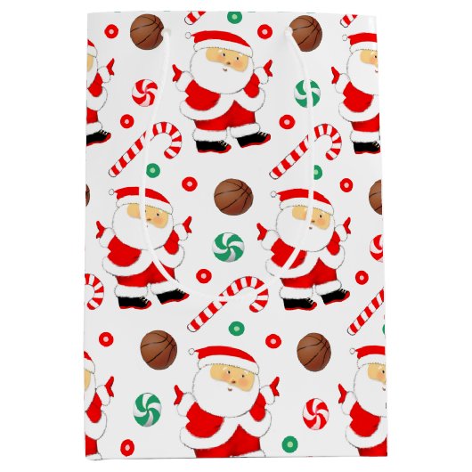 Basketbal Medium Gift Bag Cadeauzakje (Voorkant)