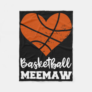 Basketbal Meemaw Fun Basketbal Hart Oma Mee Fleece Deken