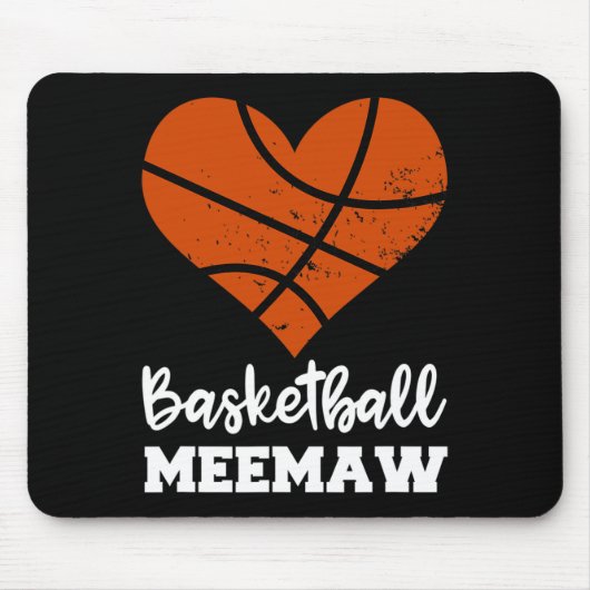 Basketbal Meemaw Fun Basketbal Hart Oma Mee Muismat (Voorkant)