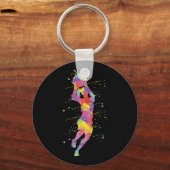 Basketbal Meisje 2 Sleutelhanger (Voorkant)