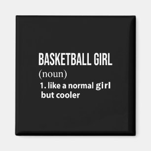 Basketbal meisje als een normaal meisje, maar cool magneet