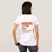 Basketbal Meisje Als een normaal meisje, maar cool T-shirt (Achterkant volledig)