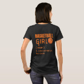 Basketbal Meisje Als een normaal meisje, maar cool T-shirt (Achterkant volledig)