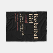 Basketbal Meisje Definitie Grappig cadeau voor Bas Fleece Deken (Voorkant (Horizontaal))