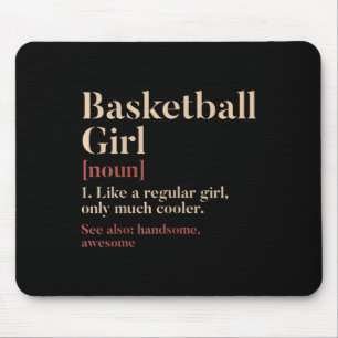 Basketbal Meisje Definitie Grappig cadeau voor Bas Muismat