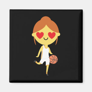 Basketbal Meisje Emoji Magneet